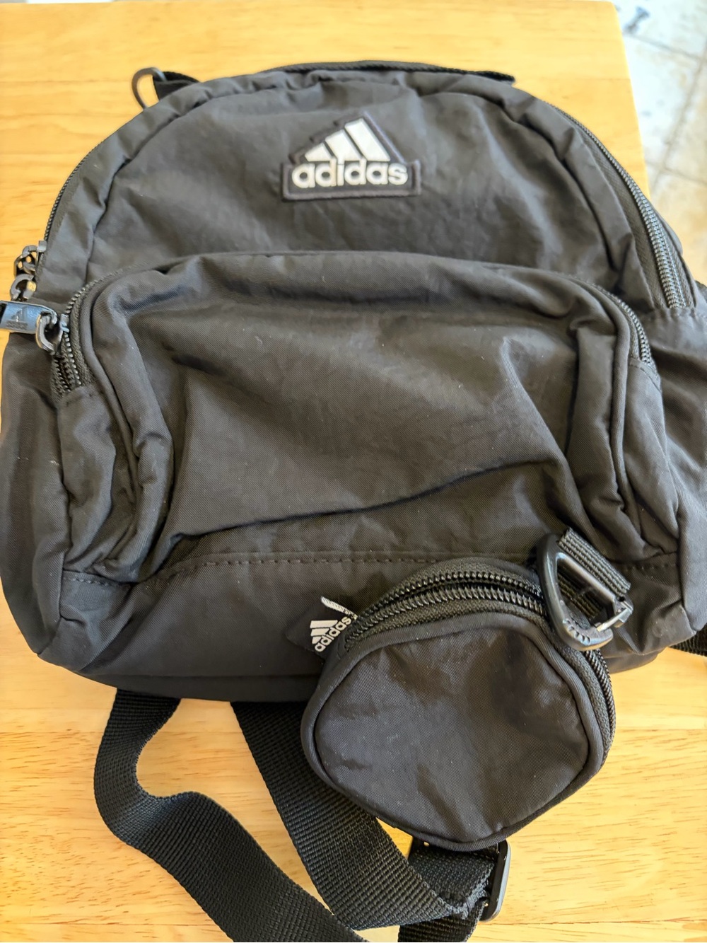 adidas Black Compact Sling Belt Bag with Removable Pouch